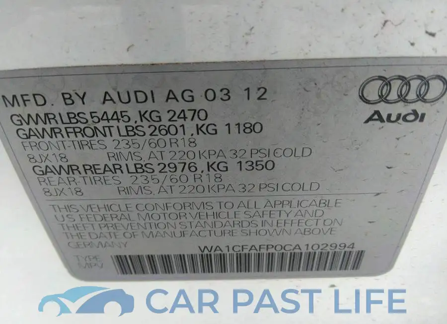 WA1CFAFP0CA102994# 9
