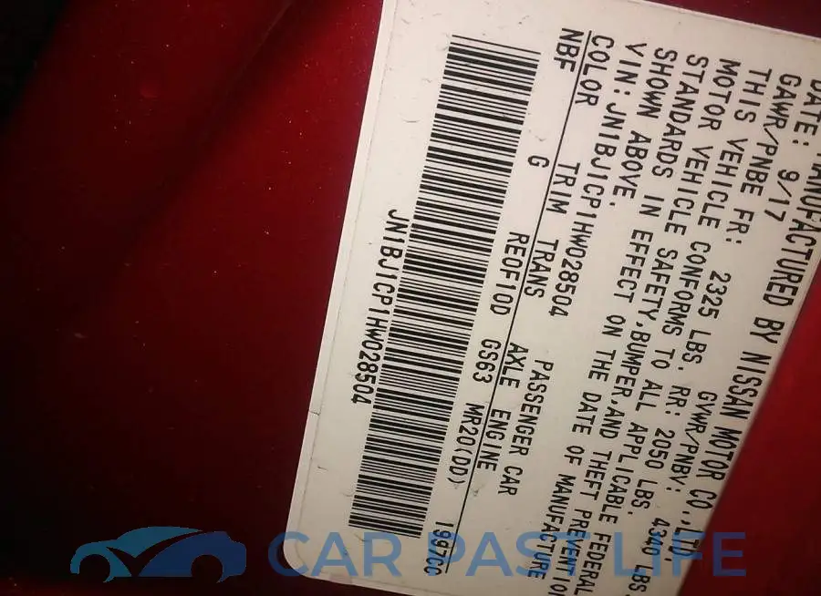 001BJ1CP1HW028504# 9