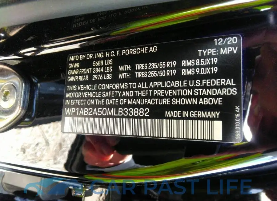 WP1AB2A50MLB33882# 9