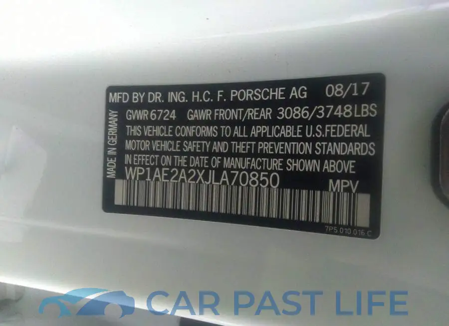 WP1AE2A2XJLA70850# 9