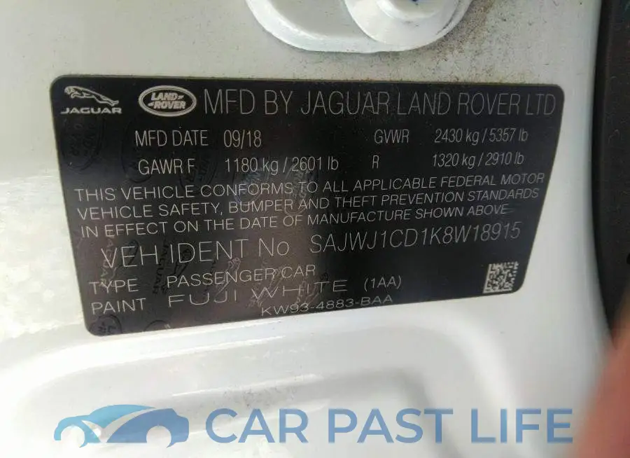 SAJWJ1CD1K8W18915# 9