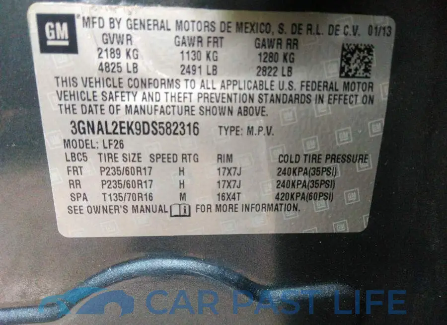 3GNAL2EK9DS582316# 9