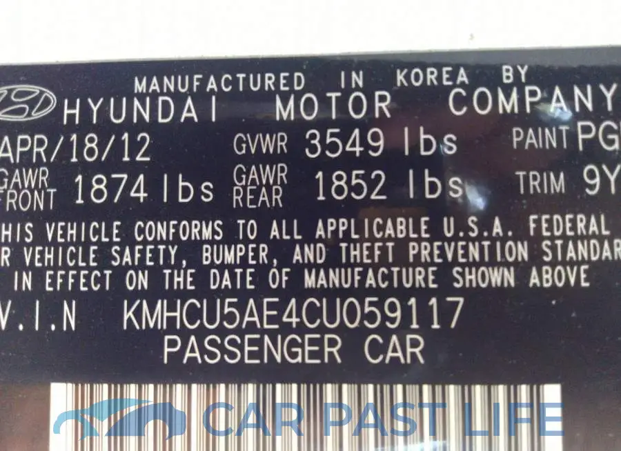KMHCU5AE4CU059117# 9