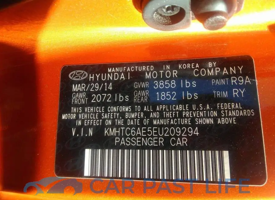 KMHTC6AE5EU209294# 9