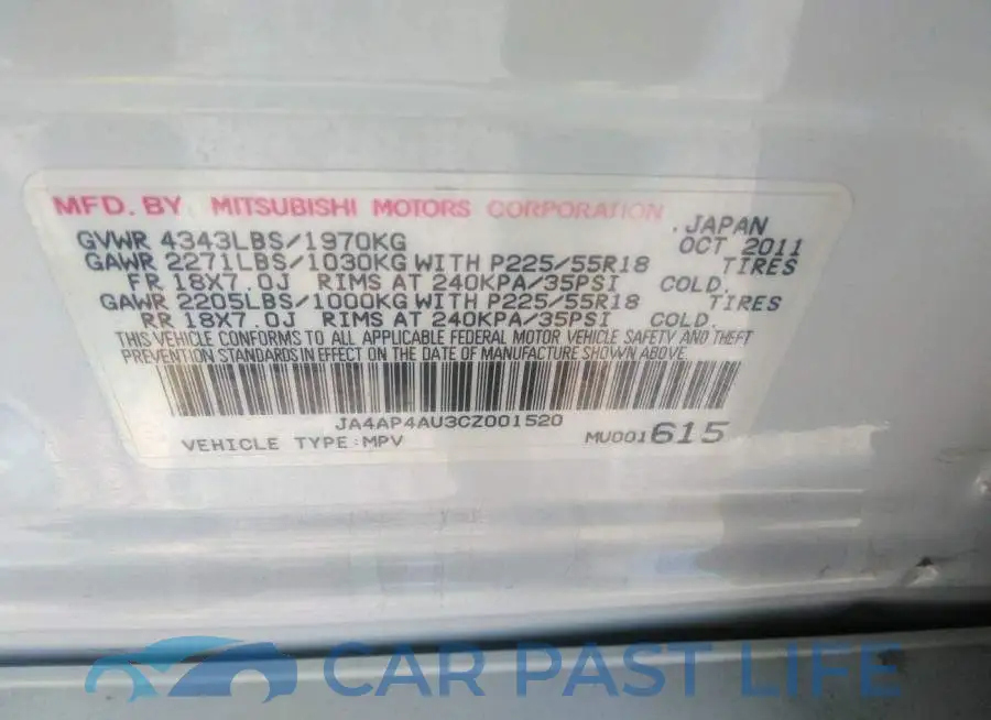 JA4AP4AU3CZ001520# 9