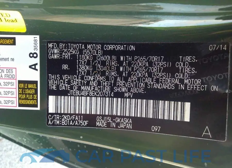 JTEBU4BF8EK207314# 9