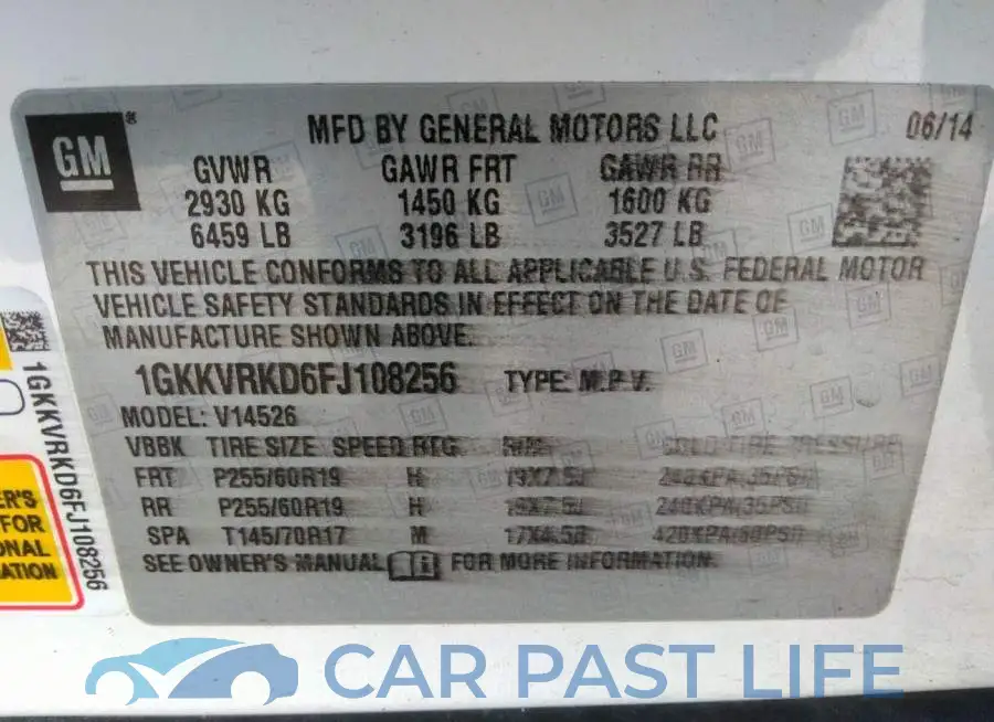1GKKVRKD6FJ108256# 9