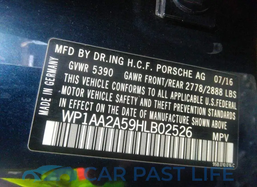 WP1AA2A59HLB02526# 9