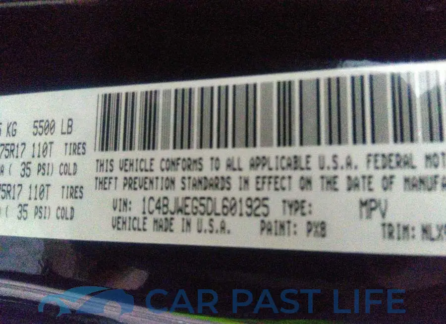 1C4BJWEG5DL601925# 9