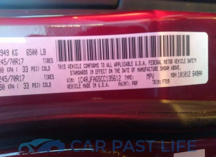 1C4RJFAG5CC135612# 9