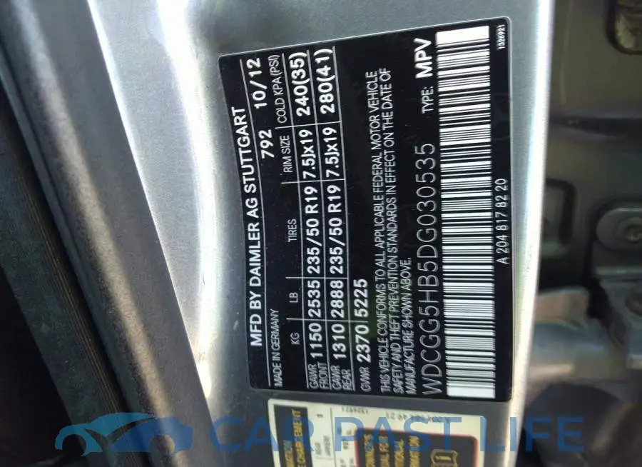 WDCGG5HB5DG030535# 9