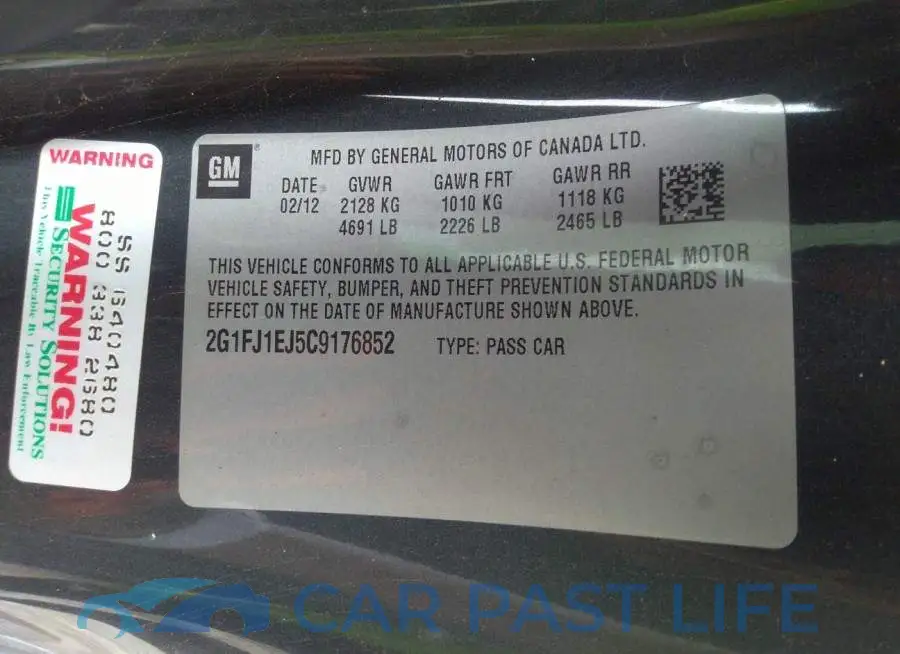 2G1FJ1EJ5C9176852# 9
