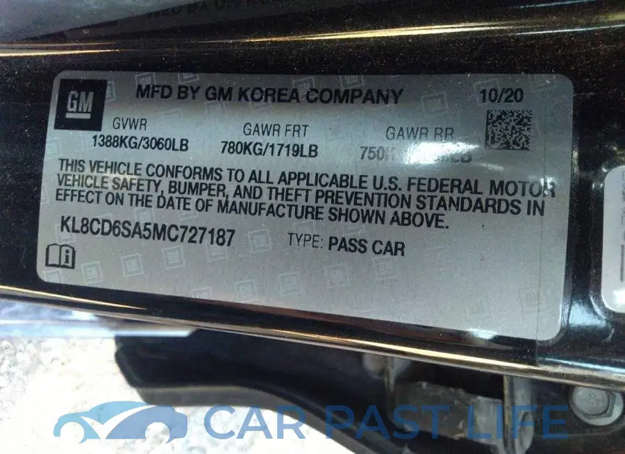 KL8CD6SA5MC727187# 9