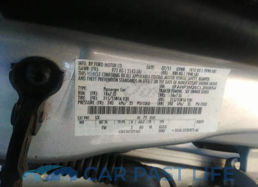 1FAHP3M26CL200854# 9