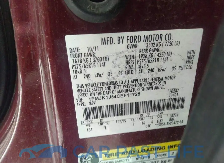 1FMJK1J54CEF11728# 9
