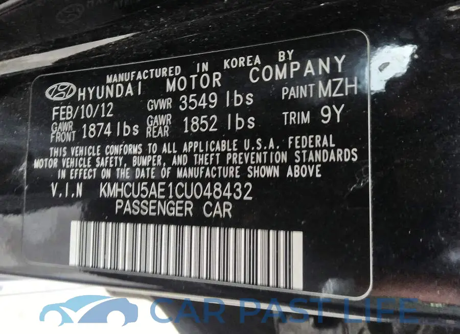 KMHCU5AE1CU048432# 9