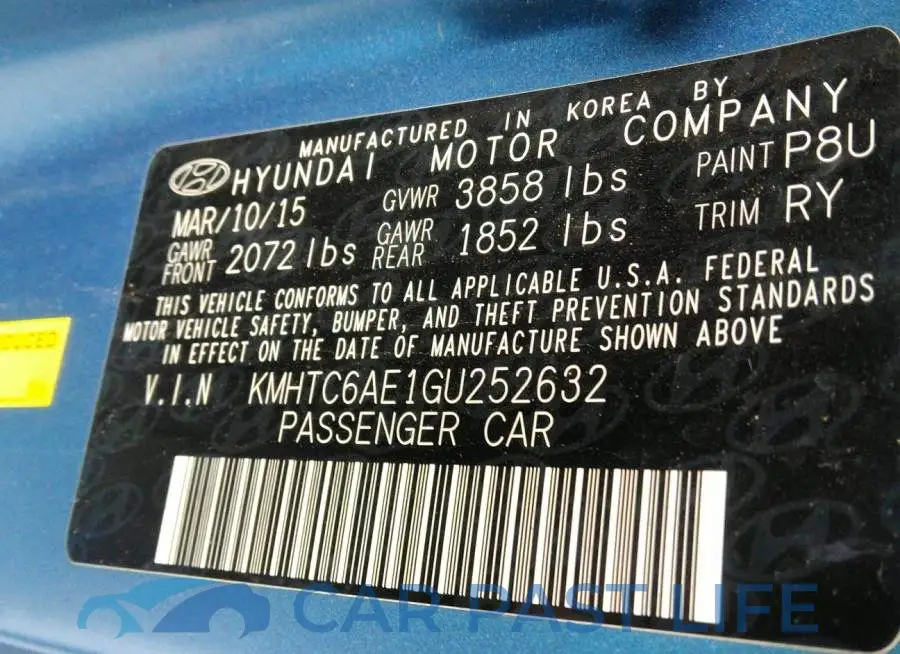 KMHTC6AE1GU252632# 9