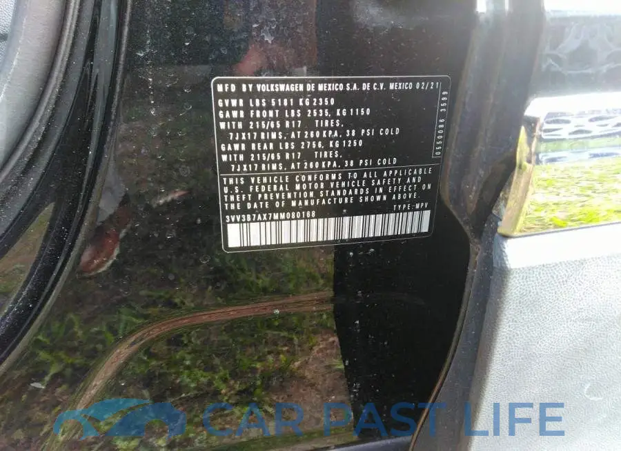 3VV3B7AX7MM080168# 9