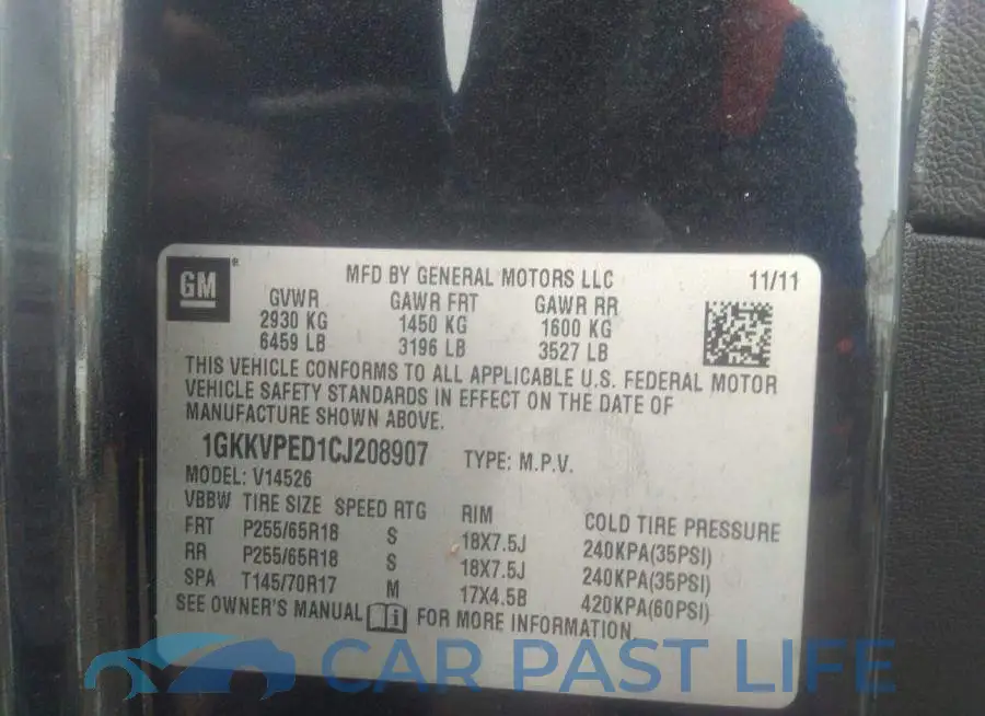 1GKKVPED1CJ208907# 9