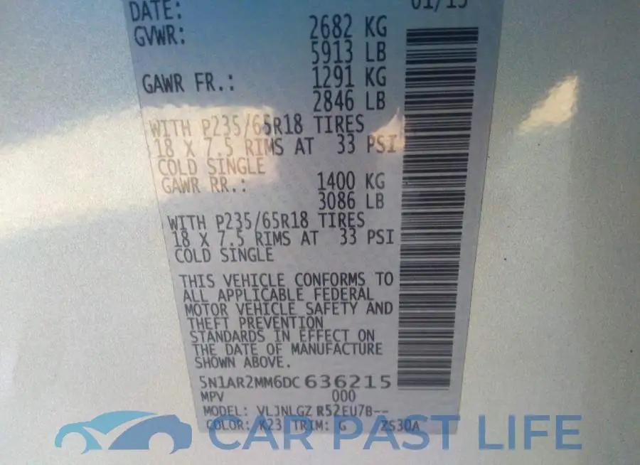 5N1AR2MM6DC636215# 9
