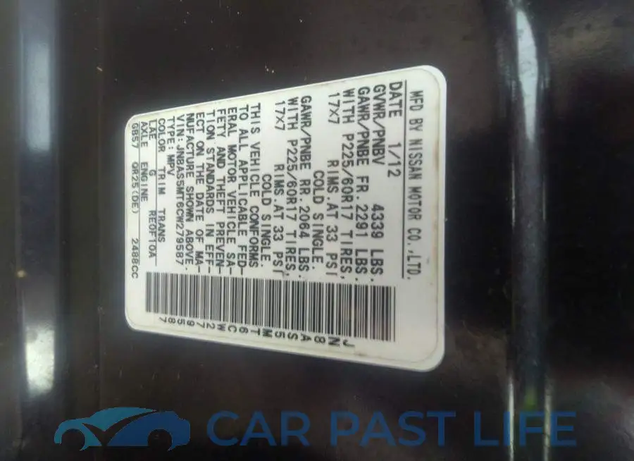 JN8AS5MT6CW279587# 9