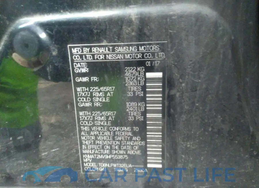 KNMAT2MV9HP553875# 9