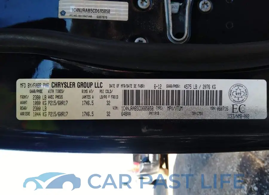 1C4NJRAB5CD685858# 9