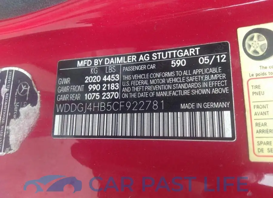 WDDGJ4HB5CF922781# 9