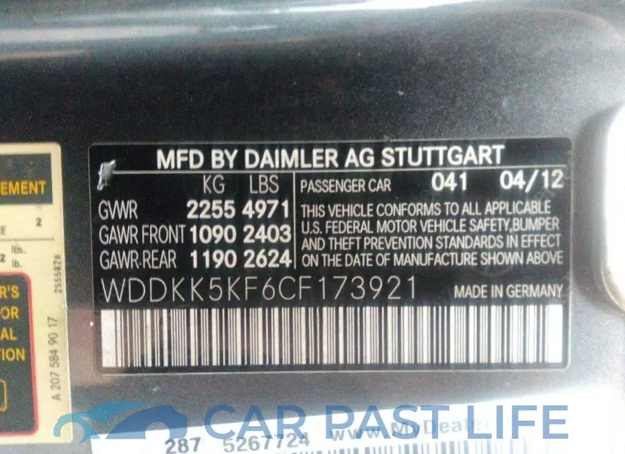 WDDKK5KF6CF173921# 9