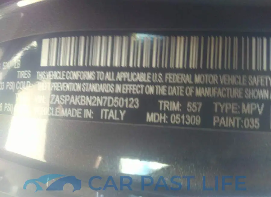 ZASPAKBN2N7D50123# 9