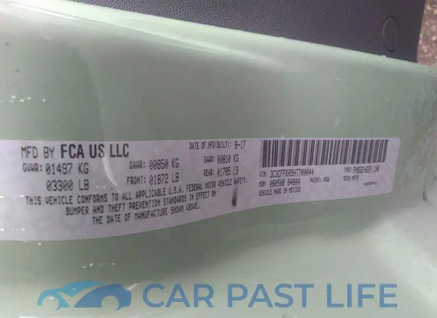3C3CFFKR5HT700044# 9