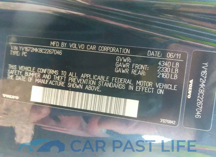 YV1672MK8C2267046# 9