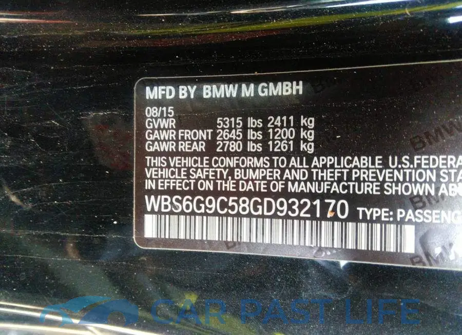 WBS6G9C58GD932170# 9