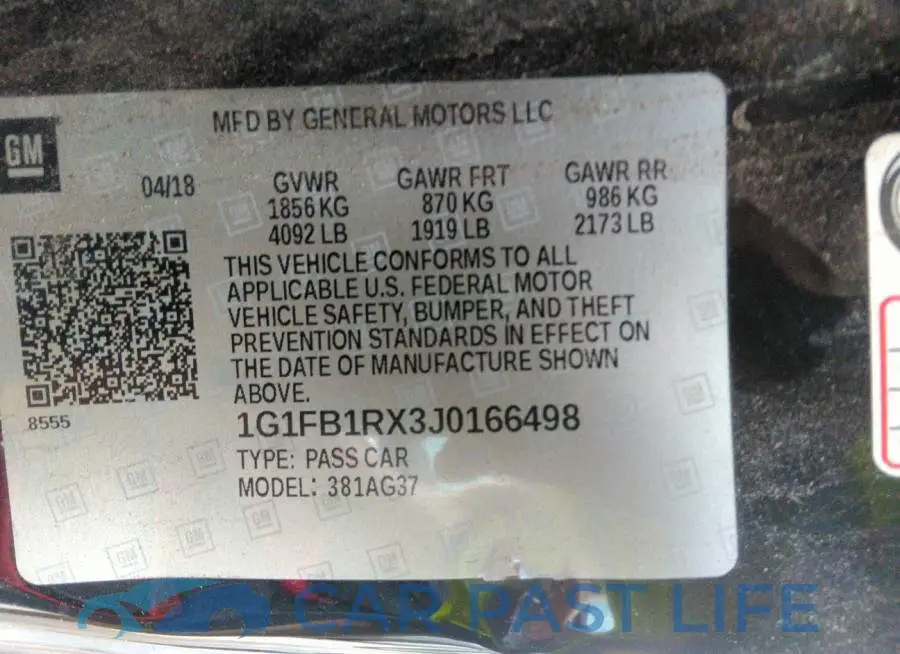 1G1FB1RX3J0166498# 9