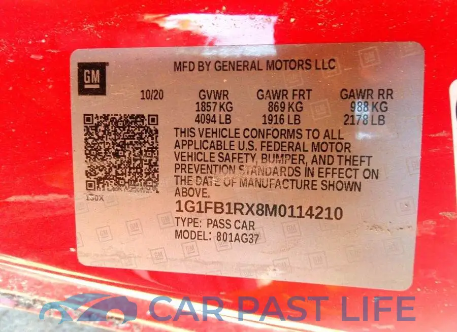 1G1FB1RX8M0114210# 9