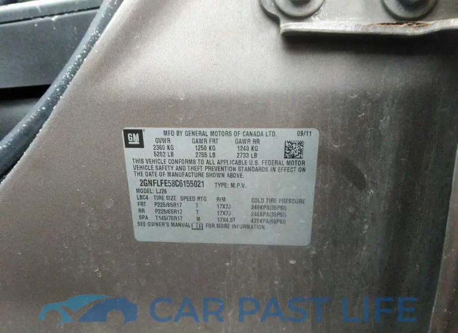 2GNFLFE58C6155021# 9