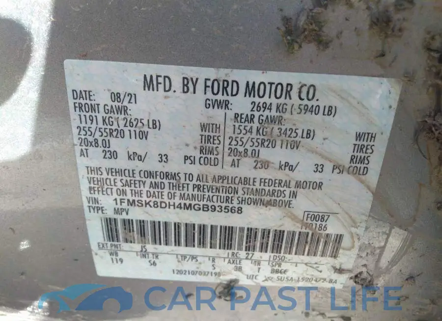 1FMSK8DH4MGB93568# 9