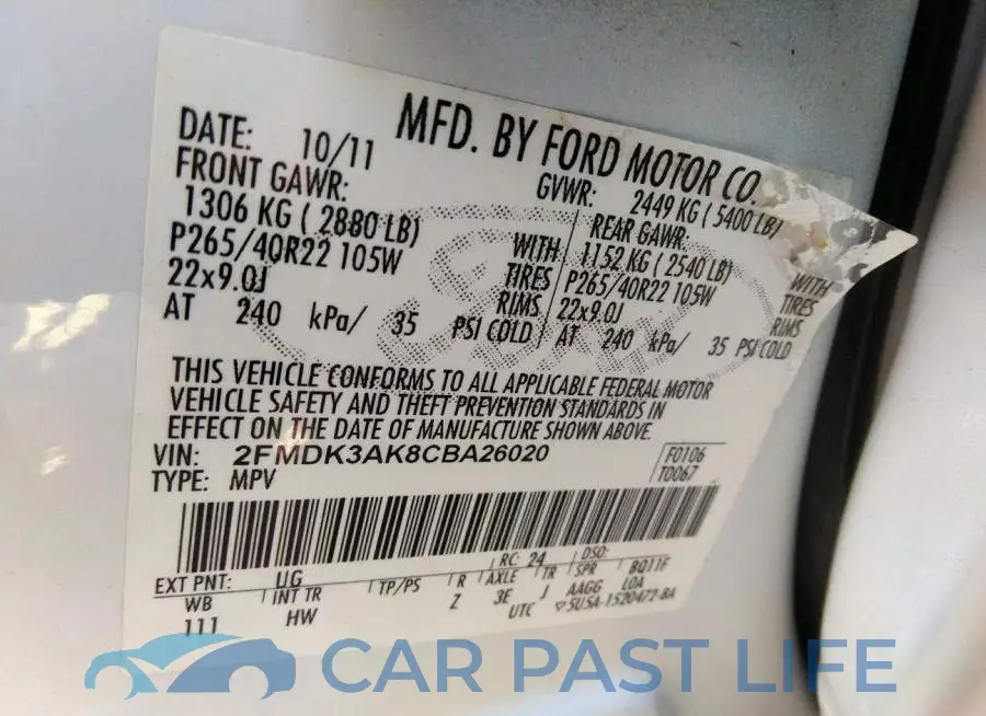 2FMDK3AK8CBA26020# 9