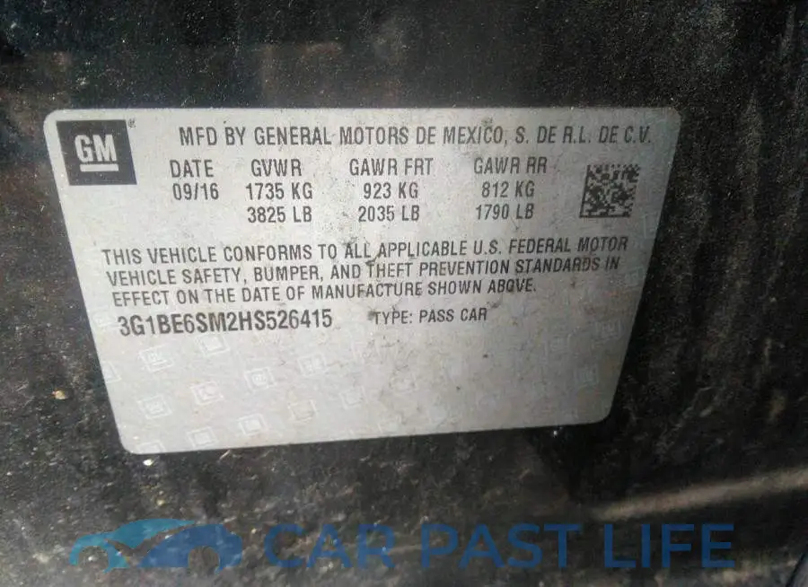 3G1BE6SM2HS526415# 9