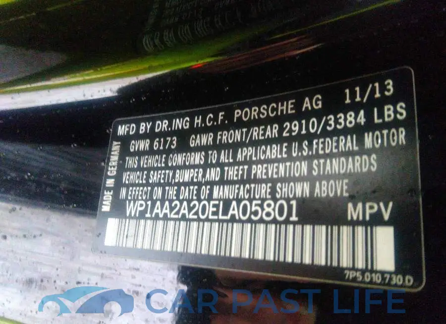 WP1AA2A20ELA05801# 9