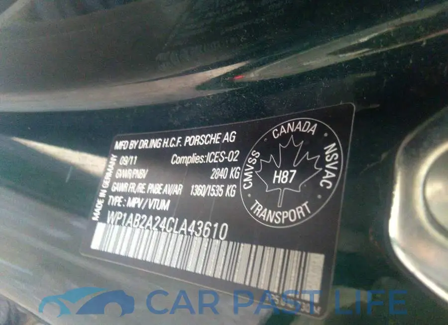 WP1AB2A24CLA43610# 9