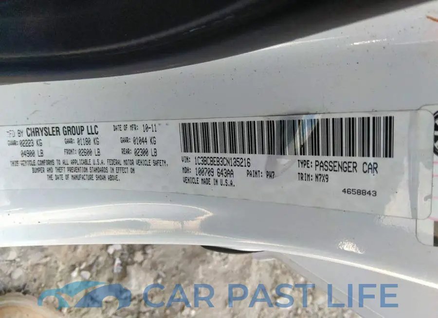 1C3BCBEB3CN135216# 9