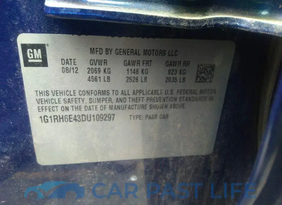 1G1RH6E43DU109297# 9