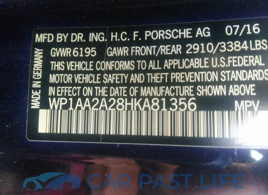 WP1AA2A28HKA81356# 9