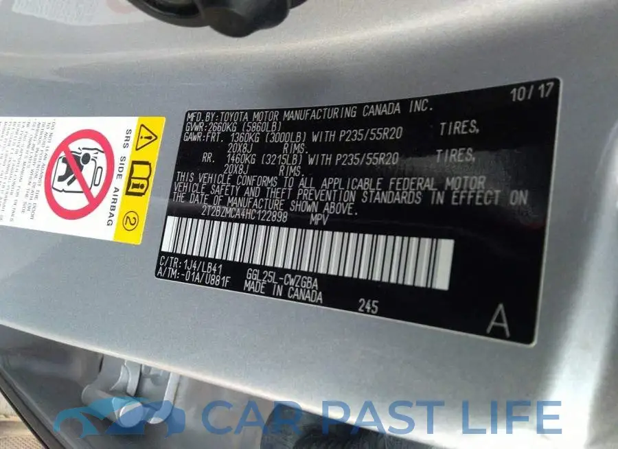 2T2BZMCA4HC122898# 9