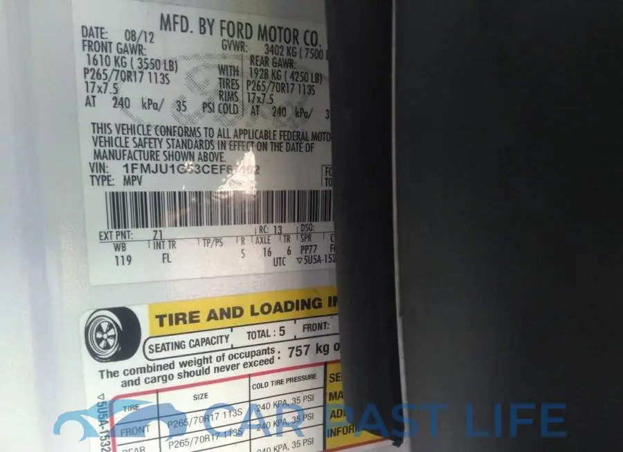 1FMJU1G53CEF67192# 9