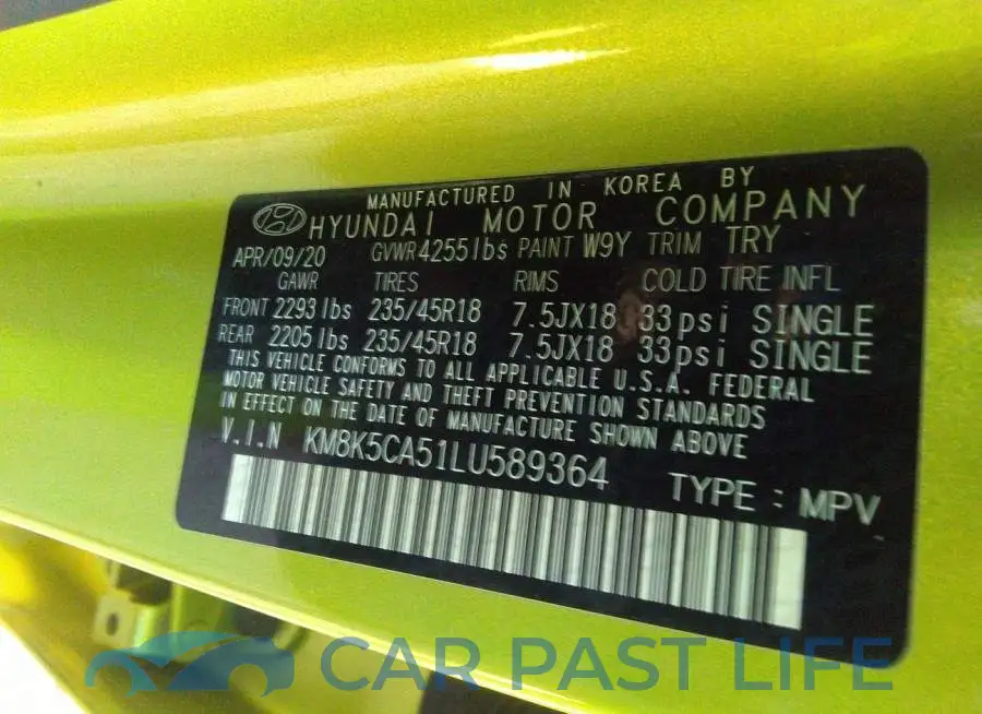 KM8K5CA51LU589364# 9