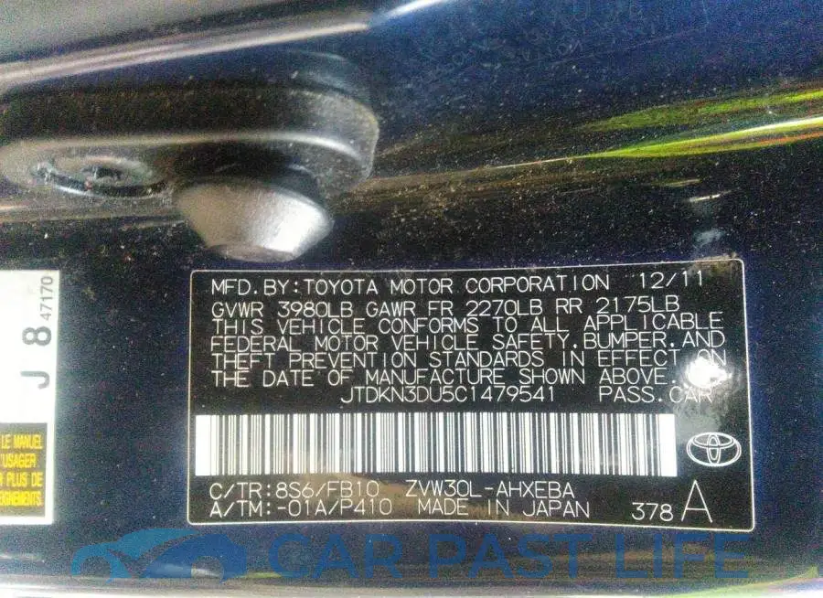 JTDKN3DU5C1479541# 9