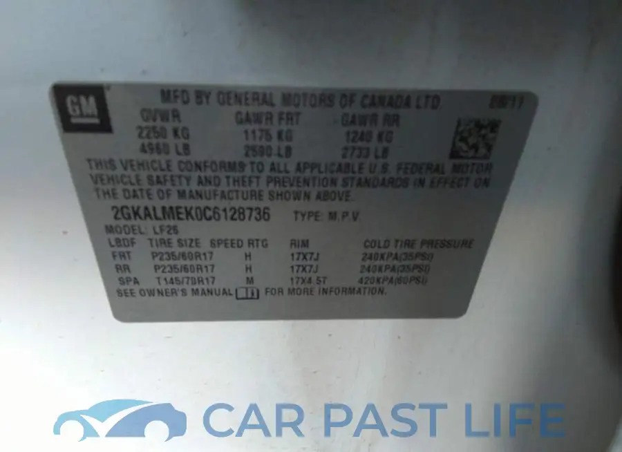 2GKALMEK0C6128736# 9