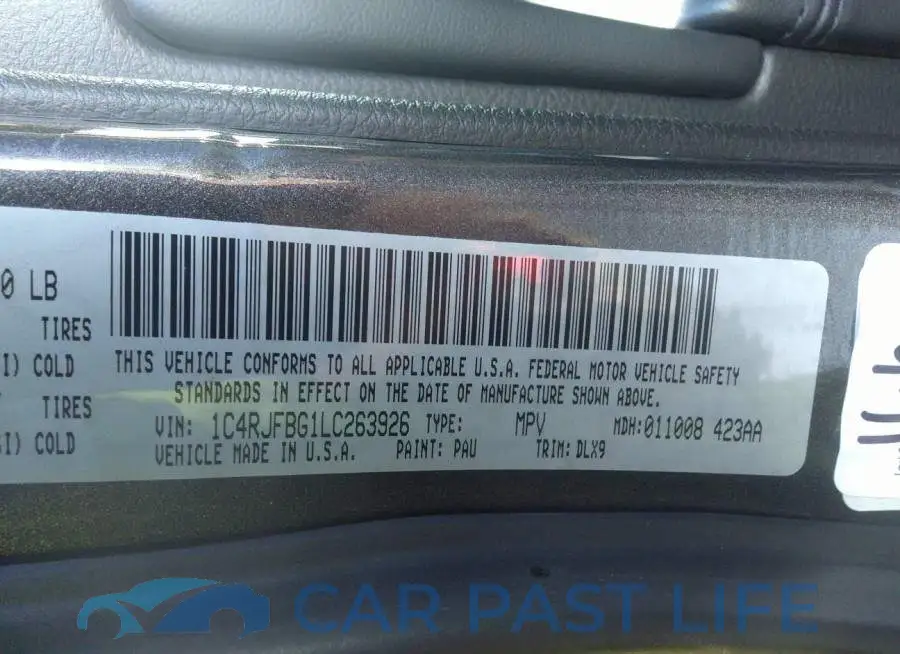 1C4RJFBG1LC263926# 9